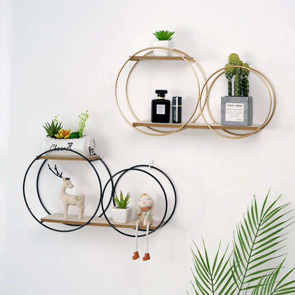 Wall Circular Hanging Home Decor Shelves Candle Holder Aesthetic and Supports