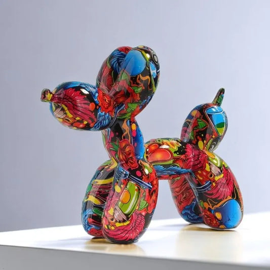 Vilead Pop Art Graffiti Balloon Dog sculpture