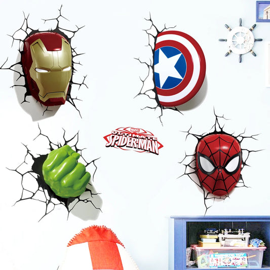 Cartoon Avengers 3D wall stickers