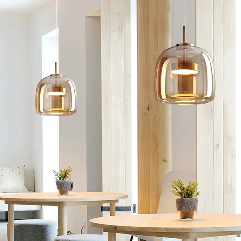 Nordic Pendant Light Modern LED Minimalistic Glass Hang lamp