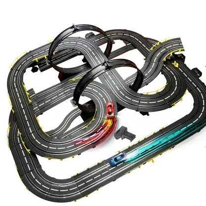 Electric Rail Car Double Remote Control Car Racing Track