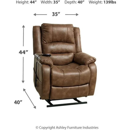 Yandel Faux Leather Electric Power Lift Recliner