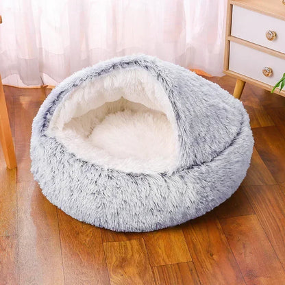 Winter dog Plush Round Bed Pet