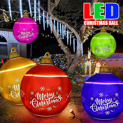 60CM LED Light Christmas ball Outdoor Inflatable Decorated