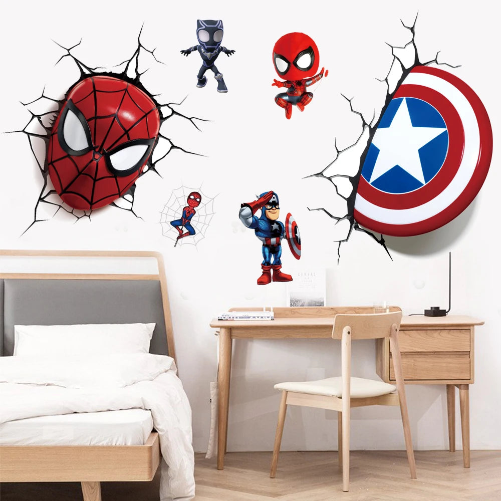 Cartoon Avengers 3D wall stickers