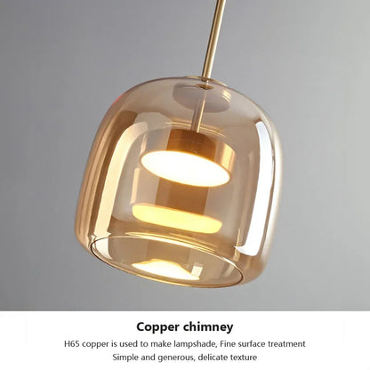 Nordic Pendant Light Modern LED Minimalistic Glass Hang lamp