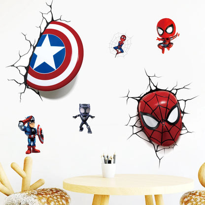 Cartoon Avengers 3D wall stickers