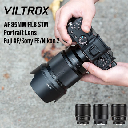 VILTROX 85mm f1.8 for Sony E Nikon Z Mount Fuji X Lens Auto Focus Portrait Lens Full Frame for Fujifilm XF Mount Camera