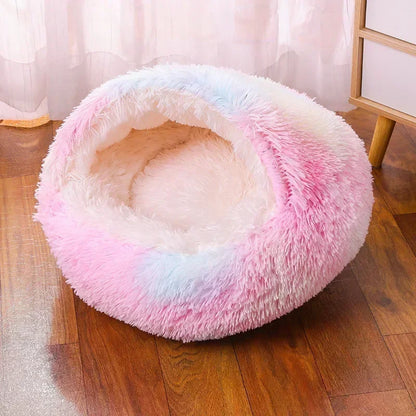 Winter dog Plush Round Bed Pet