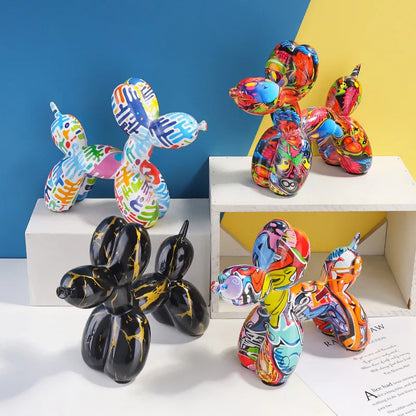 Vilead Pop Art Graffiti Balloon Dog sculpture