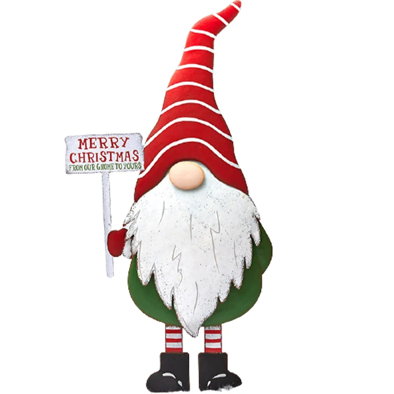 Metal Gnome Yard Stake Christmas Decorative Ornaments