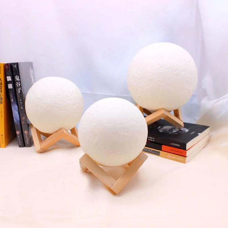 Creative Moon Lamp Led Small Night Light Stand for Decoration Ambiance Light