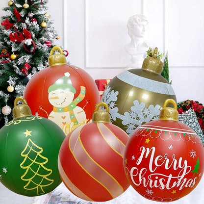 60CM LED Light Christmas ball Outdoor Inflatable Decorated