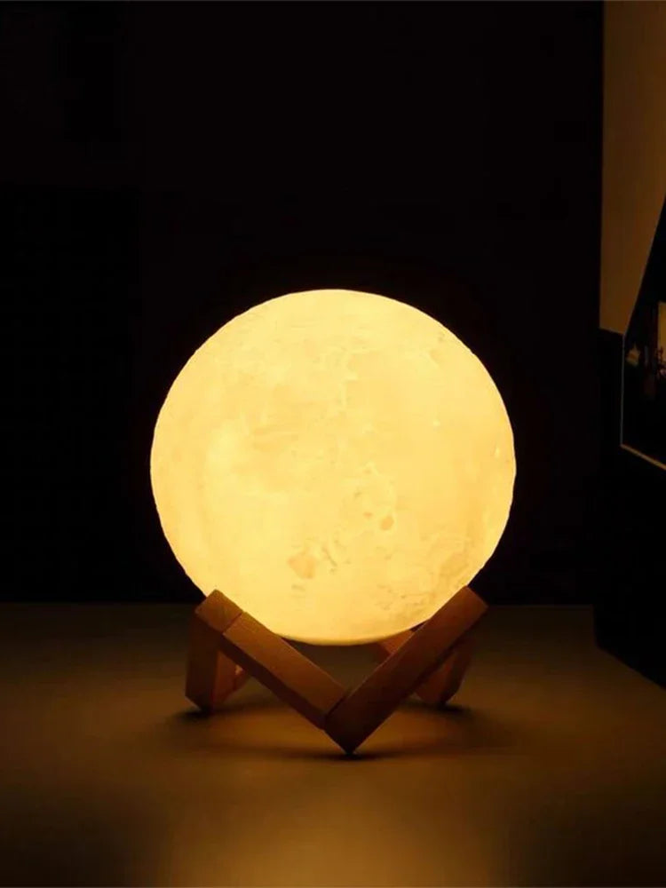 Creative Moon Lamp Led Small Night Light Stand for Decoration Ambiance Light