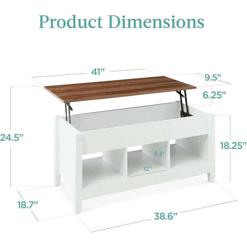 Hidden Storage Wooden Coffee Table