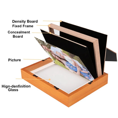 Hidden Wooden Photo Frame Sight Secret Storage Compartment Diversion Stash Safe Container