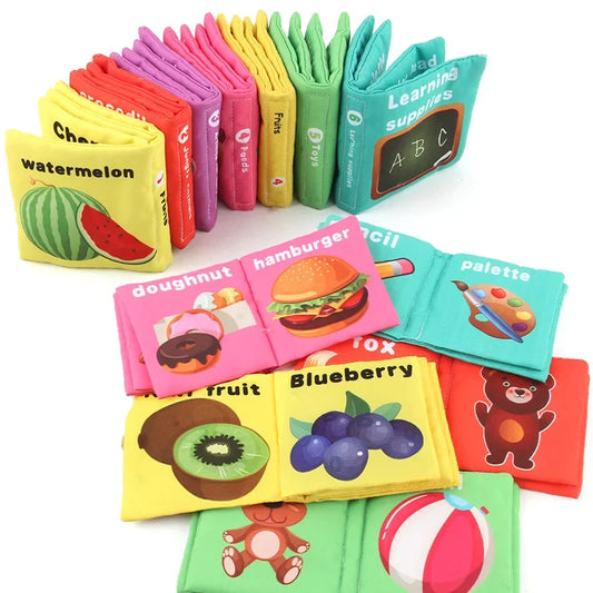 Baby Soft Cloth Book 0-36M Parent-child Interactive Montessori Puppet Educational Toy