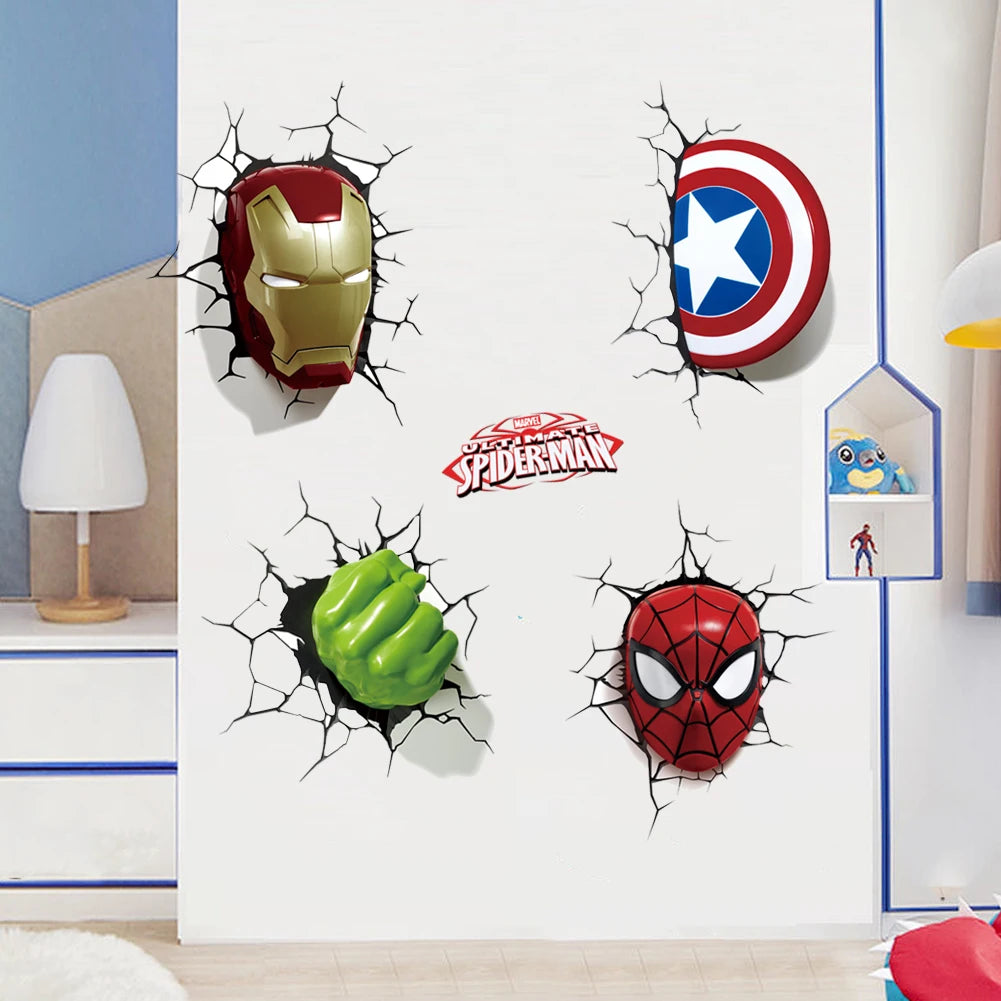 Cartoon Avengers 3D wall stickers